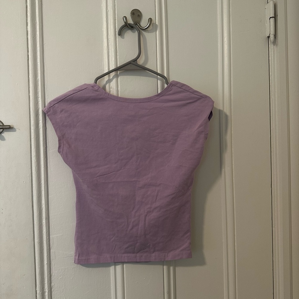 Purple backless top